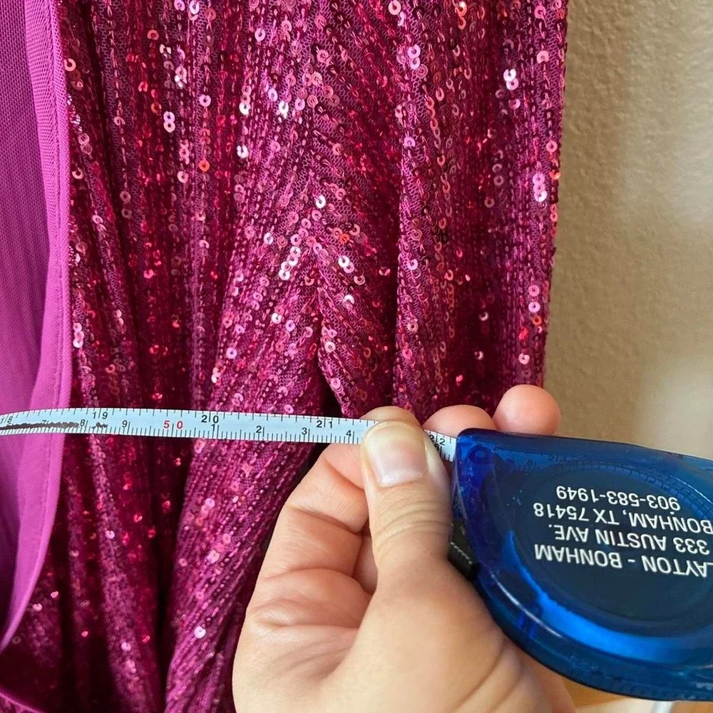 Free People hot pink sequin wrap romper tie waist Sz‎ XS #girlhoodcore